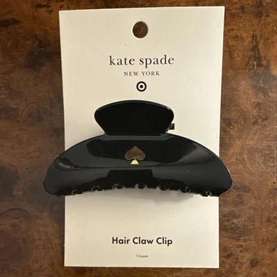 GOLD SPADE Black Hair Claw Clip kate spade new york x Target NEW - Image 1 of 2