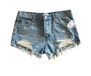 Free People Jean Shorts Distressed Size 27 NWT - Picture 1 of 4