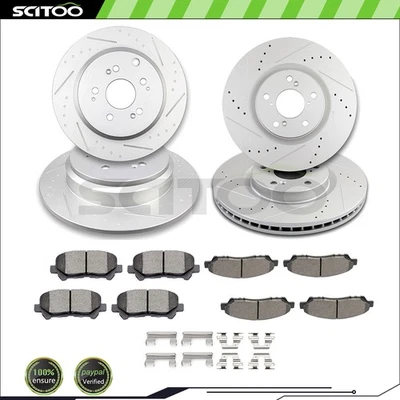 Front Rear Brake Rotors And Pads Kit Cearmic For Acura MDX 2007 - 2013 Foto 1 de 4
