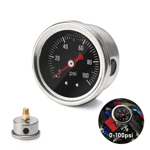 0-100 PSI Gauge Compact Fuel Gauge Engine Monitoring 1/8 NPT Thread Connection - Picture 1 of 9