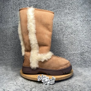 UGG Sunburst Tall Boots Size 6 Women Chestnut 5218 - Picture 1 of 8