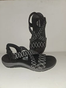 Martha Stewart x Skechers Reggae Cup waschbare Sportsandalen schwarz Größe 8 - Bild 1 von 6