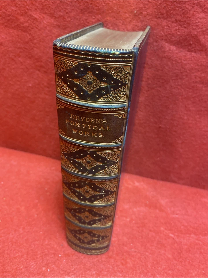 The Poetical Works Of John Dryden Christie 1871 Leather Bound Gilt Page HB Book - Image 1 of 4