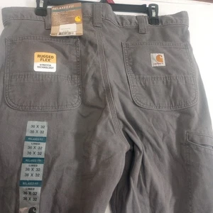 Pantalones flexibles resistentes aislados grises de ajuste relajado Carhartt para hombre 36x32 - Imagen 1 de 8