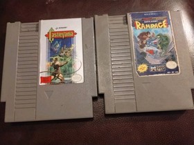 Nintendo NES Game Lot Of 2 Castlevania And Rampage