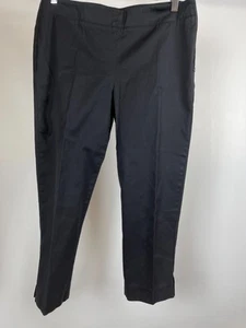 Talbots Heritage Anzughose Damen 8P schwarz Baumwolle Stretch spitz zulaufendes Bein Büro - Bild 1 von 13