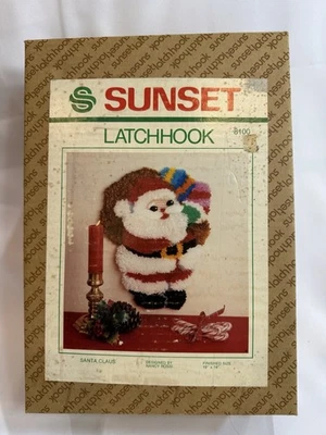 "Kit de gancho de enganche retro de Navidad de colección Papá Noel Sunset 8100 19""x14""" Foto 1 de 4
