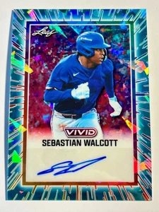 2025 Leaf Vivid Baseball SEBASTIAN WALCOTT Texas Rangers Autograph Auto 3/10 - Picture 1 of 2