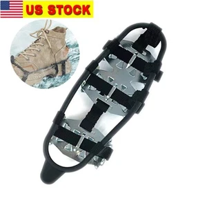Ice Snow Anti Slip Spikes Grips Grippers Crampons Cleats For Hike Shoes Boot - Picture 1 of 13