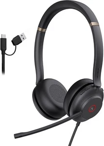 Yealink UH37 USB Noise Cancelling Headset - Compatible with all Platforms - NIB - Picture 1 of 6