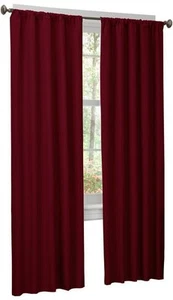 Window Wear Micro Fiber Window 2-Pack Dark Red Burgundy Panels, 84 inches-New! - Picture 1 of 1