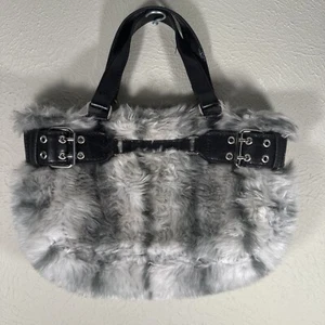 RAMPAGE Women's Faux Fur & Faux Leather Handles Handbag. Preowned, Gently Used - Picture 1 of 14