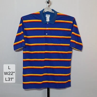 🌈 Винтажное пуританское полосатое поло — большой размер — NKOTB Vibes & Preppy Cool ☀️ - Изображение 1 из 4