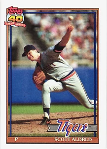 1991 - Topps --- Scott Aldred -- Card # 658 --- Detroit Tigers - Picture 1 of 2