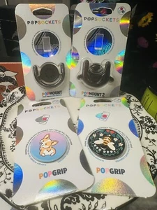 Popsocket Bundle: (1) PopMount2 (1) PopMount AND (2) PopGrip Popsockets 📱 - Picture 1 of 1