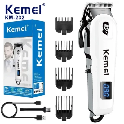 Kit de recortadora de pelo profesional Kemei 232 máquina de corte peluquería salón EE. UU. Foto 1 de 4