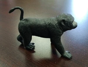 Plastic Animal Figure Chimpazee Monkey Dark Grey Used Nice Shape Fast Shipping  - Picture 1 of 5