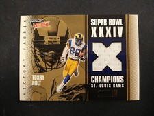  2000 UD Ultimate Victory Torry Holt Super Bowl Champions Game Used Jersey RAMS