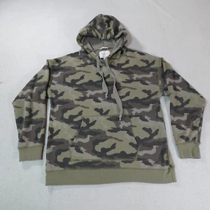 American Eagle Hoodie Womens Large Green Camo Pullover Gorpcore Hood Sweatshirt - Picture 1 of 15