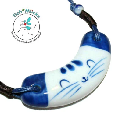 Halskette Katze Keramik Ethnisch Retro Kunst Amulett Glücksbringer Geschenkidee - Bild 1 von 3