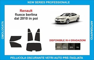 pellicole oscuranti vetri renault fluence berlina dal 2010 kit completo - Foto 1 di 1