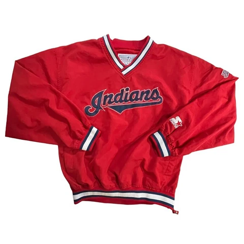 Cleveland Indians vintage Starter windbreaker MLB 90s baseball Guardians youth L Cover