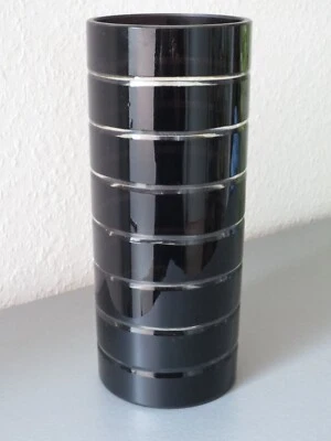 Leonardo Vase Überfang Glas geschliffen geschnitten schwarz (braunviolett) - Bild 1 von 4