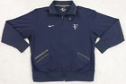 Nike Roger Federer Jacket Mens 2XL XXL Blue Tennis Full Zip Dri Fit Stretch Logo