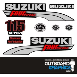 Suzuki DF115 115hp outboard engine decals/sticker kit - Bild 1 von 1
