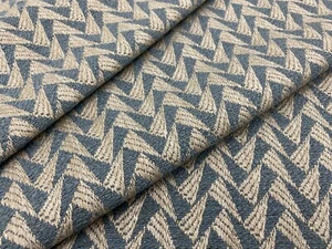 GP & J Baker Geometric Triangle Upholstery Fabric- AXIS AZURE 4.2 yd BF10679.645 - Picture 1 of 4