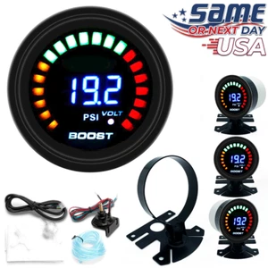 Digital Boost Gauge 52mm 0-45 PSI + Metal Gauge Pod Mount - FAST USA Shipping! - Picture 1 of 6