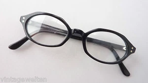Extravagante Fassung Brille Kunststoff Gestell oval schwarz für Männer Grösse S - Bild 1 von 4