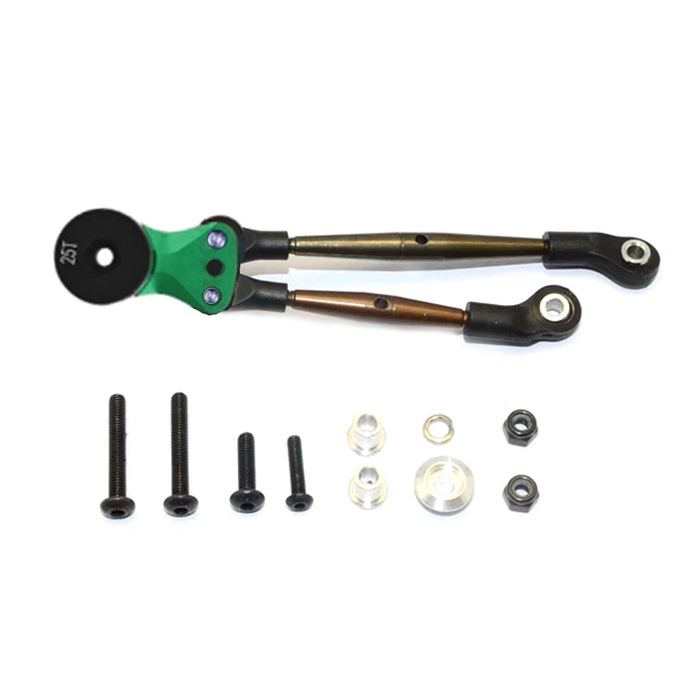GPM Alum Hi-Torque Servo Saver 25T Green w/ Steel Tie Rod for Tamiya Lunch Box - Image 1 of 1