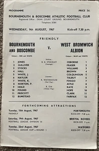 Bournemouth & Boscombe v West Bromwich Albion Friendly 9th August 1967 - Picture 1 of 2