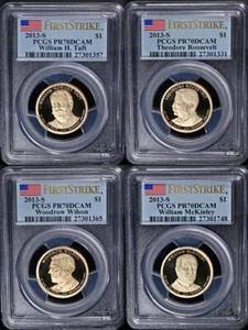 2013 Presidential Dollar Proof Set PCGS PR70 DCAM First Strike Label - STOCK - Picture 1 of 2