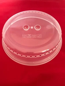 Microwave Plate Cover Clear Plastic Steam Vent Splatter Lid 10.25" Food Dish New - Picture 1 of 2