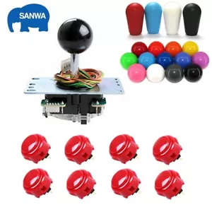Kit Arcade Hágalo Usted Mismo Sanwa JLF-TP-8YT Joystick OBSF-30 Pulsadores - Imagen 1 de 17