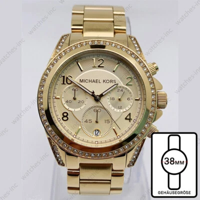 Michael Kors MK5166 Blair Glitz Armband Chronograph Goldenem Edelstahl Damenuhr - Bild 1 von 4