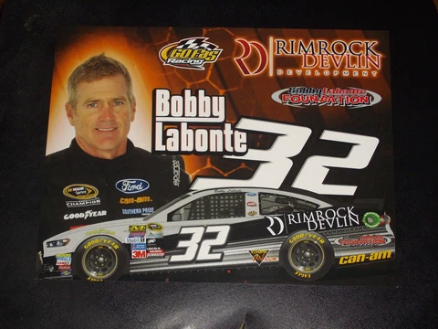 2016 BOBBY LABONTE #32 RIM ROCK DEVLIN NASCAR POSTCARD Cover