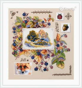 Merejka Counted Cross Stitch Kit Autumn Sampler K-131 - Picture 1 of 6