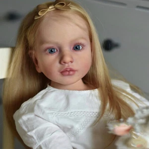 40inch Huge Reborn Doll Painted Kit Toddler Girl Rooted Hair Cloth Body DIY Gift - Picture 1 of 6