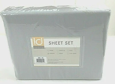 JLA Home Intelligent Design 4 pc Gray Queen Size Sheet Set MicroFiber  - Image 1 of 3