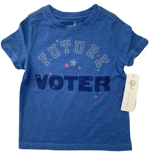NWT Peek Boy Girl 2T Blue Future Voter 15th Amendment Democracy Shirt - Picture 1 of 8