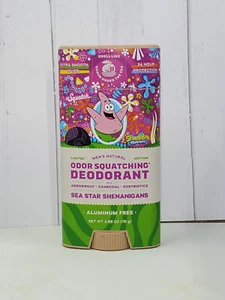 Dr. Squatch Men's Natural Deodorant Ltd Ed Spongebob Sea Star Shenanigans 2.65oz - Picture 1 of 4