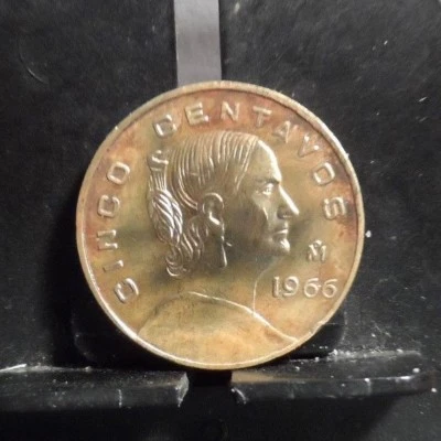 MOEDA MEXICANA CIRCULADA 1966 5 CENTAVOS (123018) R1 - Imagem 1 de 3