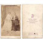 CDV Victorian Wedding Bride & Groom Carte de Visite by Jones of Liverpool