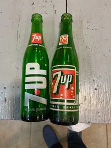 2 Stück 10 Unzen RÜCKNAHME GEGEN PFAND 7UP FLASCHEN - Bild 1 von 6