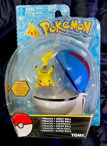 New TOMY Pokemon Pikachu + Great Ball Clip N Carry - Picture 1 of 4