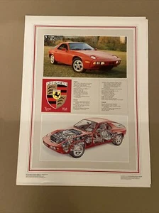 1982 Porsche 928 Cutaway, Out of Print Car Poster. New 25x19”. New - Picture 1 of 9