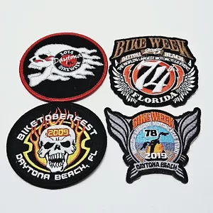 Daytona Beach Florida Bike Week Motorrad Patches 4 Stück 2009,2014,2015,2019 - Bild 1 von 11